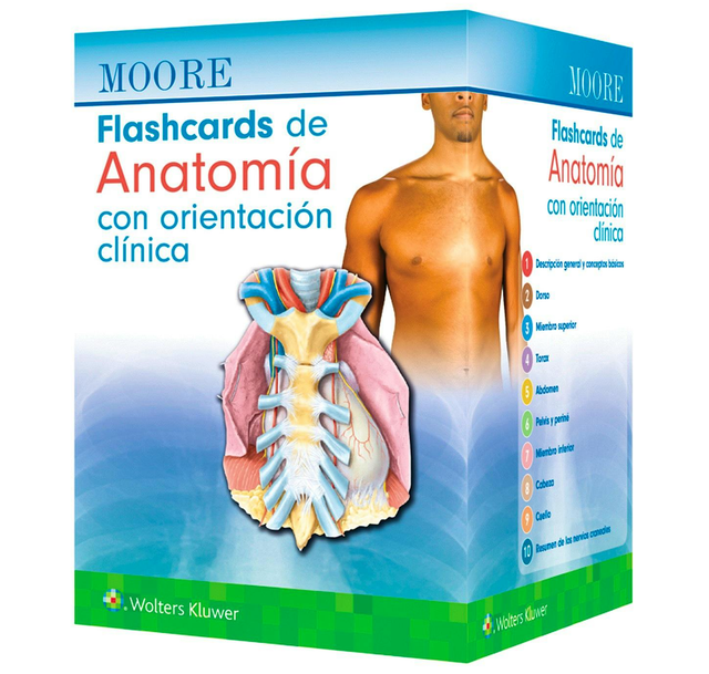 MOORE. Flashcards de Anatomía con Orientación Clínica. 1a ed. 2024