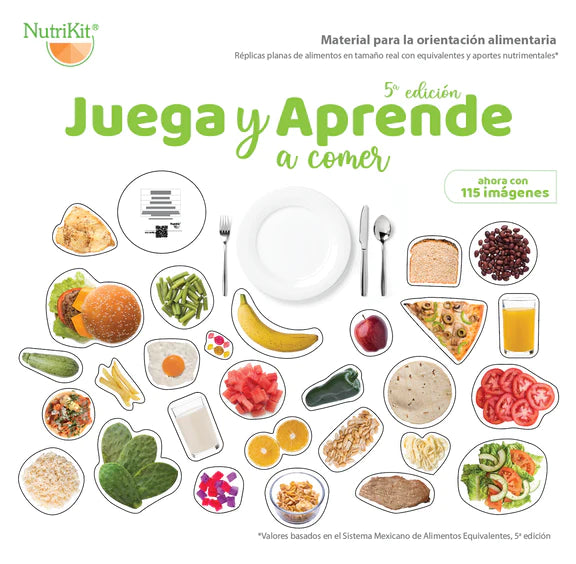 NutriKit® 115 Réplicas de Alimentos Juega y Aprende para Talleres 5a ed. 2023 ¡¡¡NOVEDAD, NOVEDAD, NOVEDAD!!!