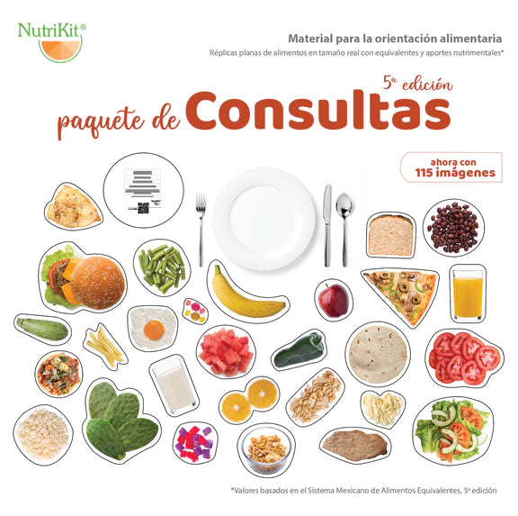 NutriKit® 115 Réplicas de Alimentos Paquete de Consultas 5a Ed. 2023