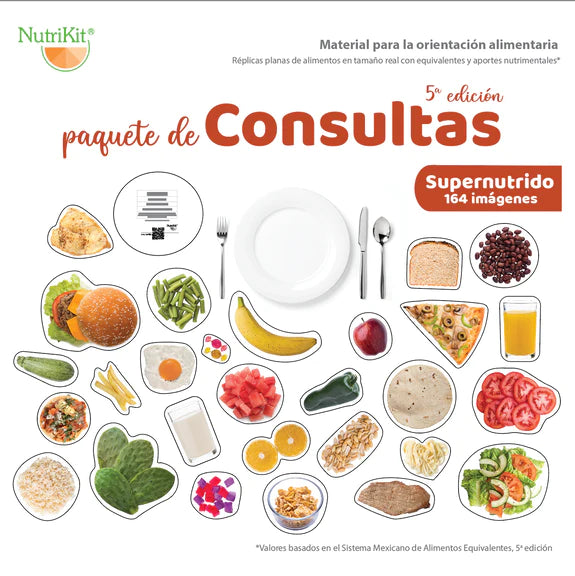 NutriKit® 164 Réplicas de Alimentos Paquete de Consultas -Supernutrido- 5a Ed. 2023